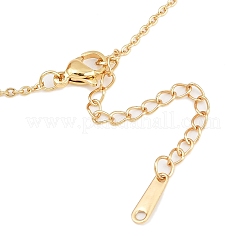 Natural Aquamarine Heart Pendant 304 Stainless Steel Cable Chain Necklaces for Women&nbsp;NJEW-JN05457-01