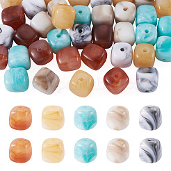 50Pcs 5 Colors Opaque Acrylic Beads&nbsp;OACR-TA0004-97