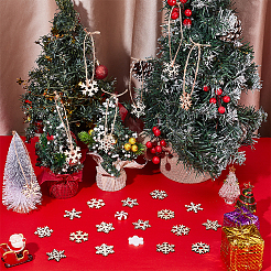 200Pcs Snowflake Unfinished Wood Slice&nbsp;WOOD-UN0001-31