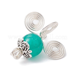 Imitation Jade Glass Bead Pendants&nbsp;PALLOY-JF02378