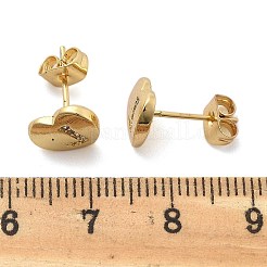 Rack Plating Brass Micro Pave Clear Cubic Zirconia Stud Earrings&nbsp;EJEW-K299-01G-J