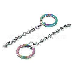 Ion Plating(IP) 304 Stainless Steel Split Key Ring Clasps&nbsp;X1-STAS-L226-009A-M