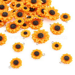 40Pcs 4 Style Opaque Resin Pendants&nbsp;RESI-CD0001-15
