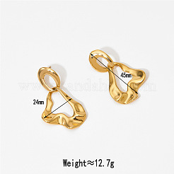 316L Surgical Stainless Steel Stud Dangle Earrings for Women&nbsp;WG33256-01