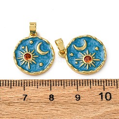 Brass Pave Cubic Zirconia Pendants&nbsp;KK-F911-03G