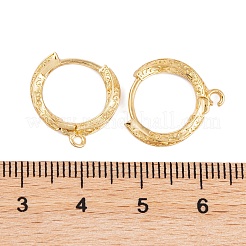 Rack Plating Brass Hoop Earring Findings&nbsp;KK-S374-03G