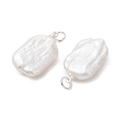 Natural Baroque Keshi Pearl Pendants&nbsp;PALLOY-JF05236-02
