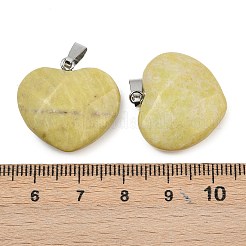 Natural Yellow Mustard Jasper Pendants&nbsp;G-A281-02P-02