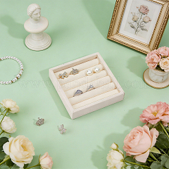 MDF Covered with Velvet Ring Organizer Display Trays&nbsp;RDIS-WH0011-39B
