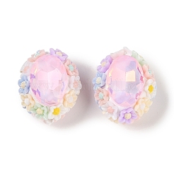 Handmade Luminous Polymer Clay Rhinestone Beads&nbsp;CLAY-H003-05C