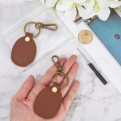 2Pcs PU Imitation Leather Keychains&nbsp;AJEW-CL0001-55A