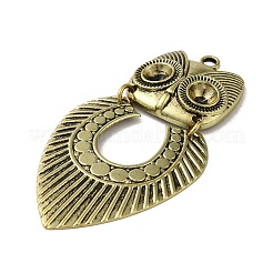 Tibetan Style Alloy Pendant Rhinestone Settings&nbsp;TIBEP-L021-03AB