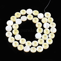 Natural Freshwater Shell Enamel Beads&nbsp;SHEL-N026-192
