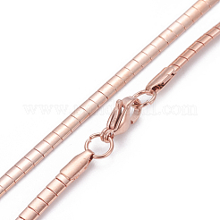 Ion Plating(IP) 304 Stainless Steel Chain Necklaces & Bracelets Sets&nbsp;SJEW-E334-01A-RG