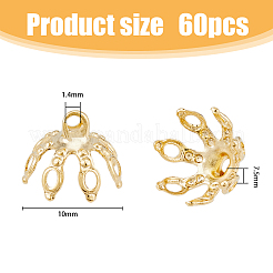 60Pcs Brass Bead Cap Pendant Bails&nbsp;KK-HY0003-04