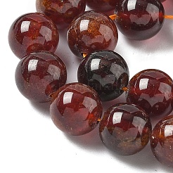 Natural Orange Garnet Beads Strands&nbsp;G-G271-B01-10mm