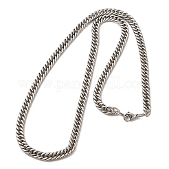 5.5MM 304 Stainless Steel Cuban Link Chain Necklaces for Men&nbsp;NJEW-B134-08A-P