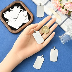 20Pcs 201 Stainless Steel Rounded Rectangle Stamping Blank Tag Pendants&nbsp;STAS-YW0003-22