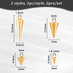 48Pcs 12 Styles 201 & 304 Stainless Steel Pendants&nbsp;STAS-UN0048-22