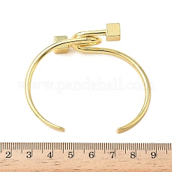 Brass Cuff Bangles for Women&nbsp;BJEW-F513-07G