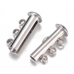 Tarnish Resistant 304 Stainless Steel Slide Lock Clasps&nbsp;STAS-G071-50P
