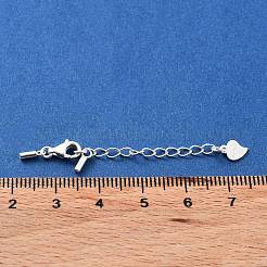 925 Sterling Silver Curb Chain Extender&nbsp;STER-G039-03A-S
