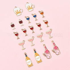 20Pcs 8 Styles Alloy Enamel Pendants Sets&nbsp;ENAM-FS0002-46