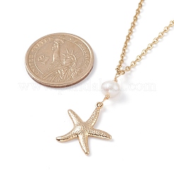 Starfish Pendant Neckelaces for Girl Women&nbsp;NJEW-JN03744