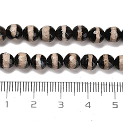 Natural Tibetan Striped Pattern dZi Agate Beads Strands&nbsp;G-B079-B01-01