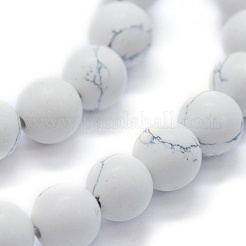 Synthetic Turquoise Beads Strands&nbsp;G-P387-02-10mm