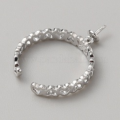 Brass Heart Wrap Open Cuff Ring Findings&nbsp;KK-WH0031-48P