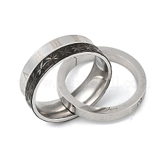 304 Stainless Steel Interlocking Ring Pendants&nbsp;STAS-U040-18P-C