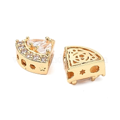 Brass Micro Pave Cubic Zirconia Beads&nbsp;KK-A259-10G