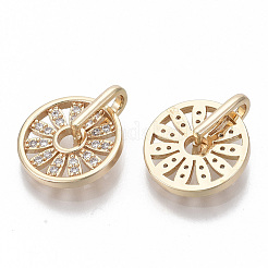 Brass Micro Pave Cubic Zirconia Pendants&nbsp;KK-S348-489-NF