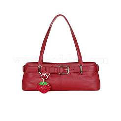 1Pc Fruit Style Cute PU Leather Protective Case Holder for Access Card Keychain&nbsp;KEYC-LP0001-38