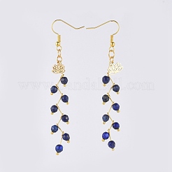 Natural Lapis Lazuli Dangle Earrings&nbsp;EJEW-JE03634-03