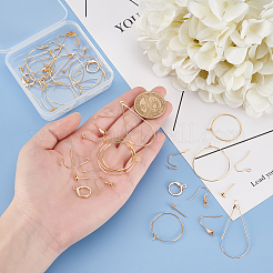 48Pcs 12 Style DIY Brass Earring Making Finding Kit&nbsp;DIY-PH0006-12