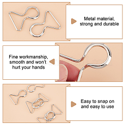 6 Pairs Zinc Alloy Clasps&nbsp;FIND-BC0004-66P