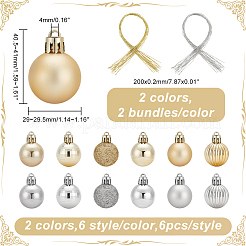 2 Sets 2 Colors Plastic Ball Hanging Pendant Decorations&nbsp;DIY-GA0005-40A