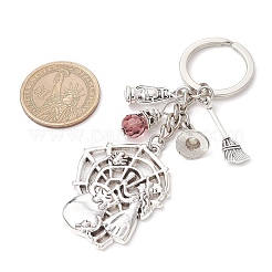 Halloween Tibetan Style Zinc Alloy K9 Glass Keychains&nbsp;KEYC-JKC01237