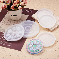 5Pcs 5 Style Cup Mat Silicone Molds&nbsp;DIY-BG0001-11