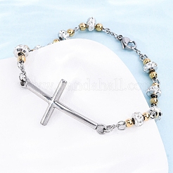 201 Stainless Steel Link Chain Bracelets&nbsp;BJEW-A032-02GP-02