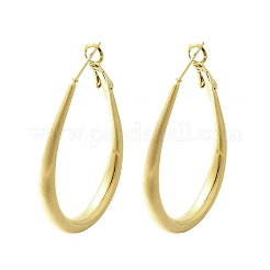 Brass Hoop Earrings for Women&nbsp;LS-EJEW-A121-22G