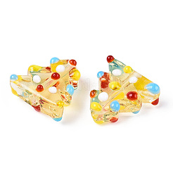 Christmas Theme Handmade Lampwork Bumpy Beads&nbsp;LAMP-G142-06B