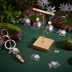 DIY Blank Dome Elephant Pendant Making Kit&nbsp;DIY-PH0013-41