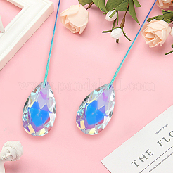 Glass Sun Catcher Pendant&nbsp;HJEW-WH20004-13
