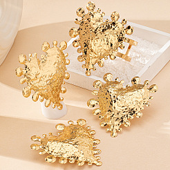Big Heart Alloy Cuff Bangles & Cuff Rings & Stud Earrings Sets&nbsp;FS-WG6E35F-01