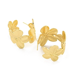 Rack Plating Brass Stud Earrings&nbsp;X-EJEW-M247-13G