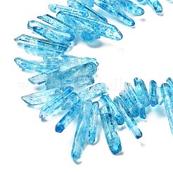Natural Crackle Quartz Crystal Dyed Beads Strands&nbsp;G-I345-03B
