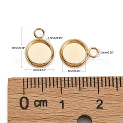 304 Stainless Steel Pendant Cabochon Settings&nbsp;STAS-Z030-01E-G